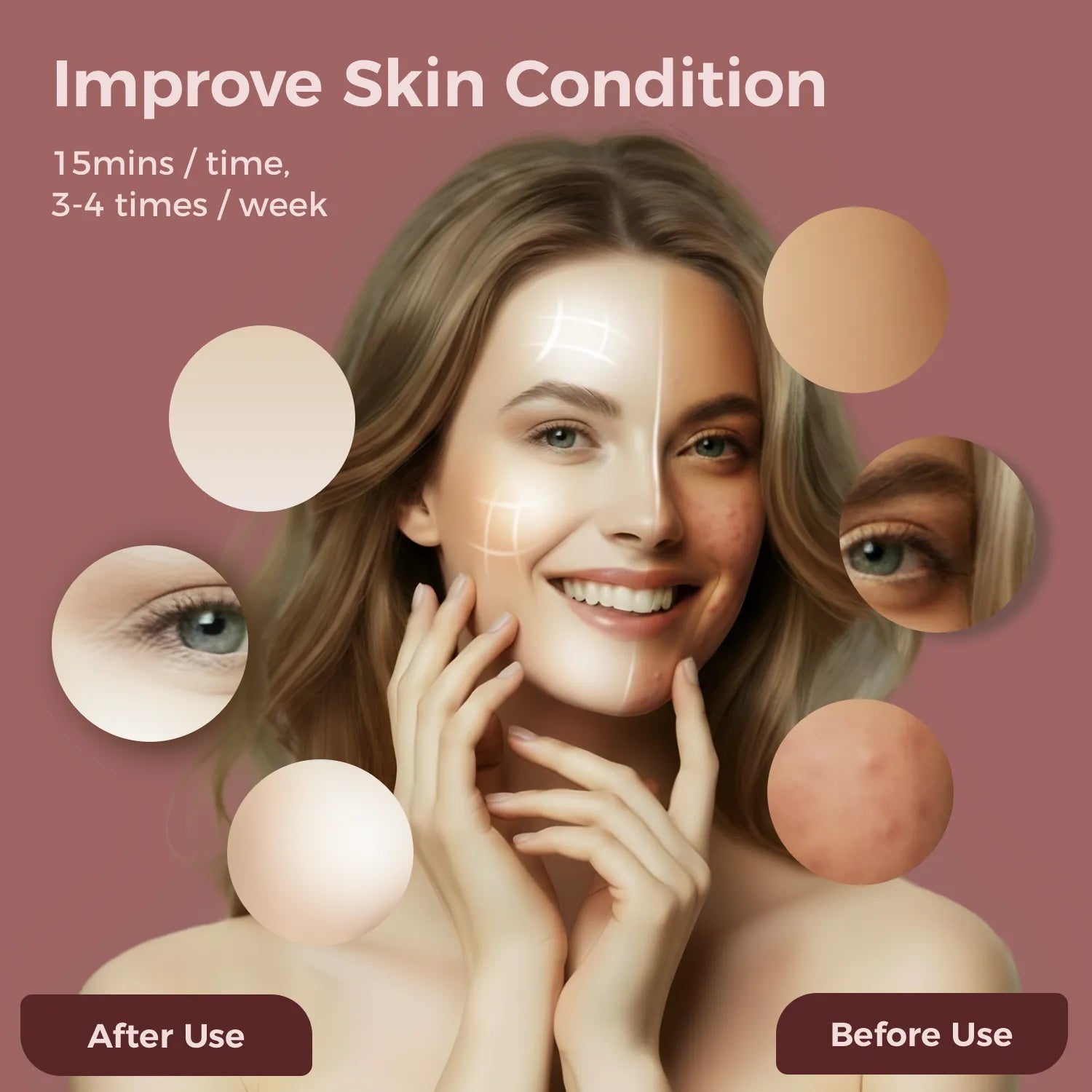 AVIREA Hibiscus Red Light Therapy Face Mask