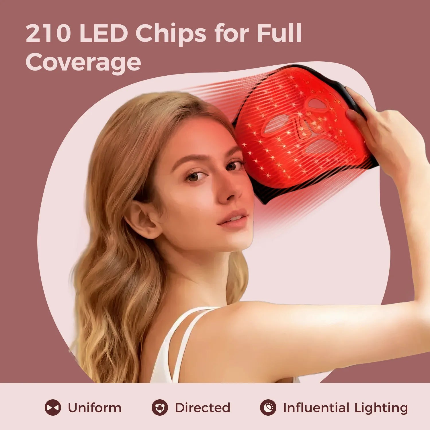 AVIREA Hibiscus Red Light Therapy Face Mask